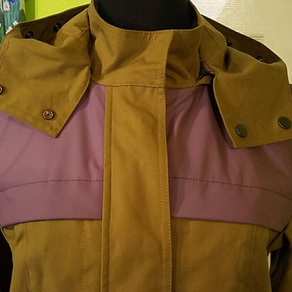 Hunter Khaki Neoprene Rain Jacket - Picture 4 of 5